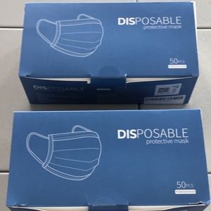2 boxes of disposable masks